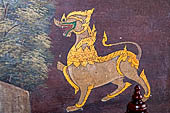 Detail from a mural painting with a 'Ramakien' motif - Thai version of the Indian Ramayana - from the temple complex of the Emerald Buddha, Bangkok (late 18th century) 